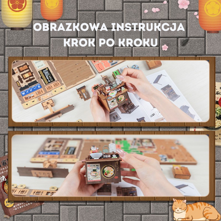 Zestaw Świąteczny Book Nook – Morita Ramen Shop | Cutebee Miniaturowy domek