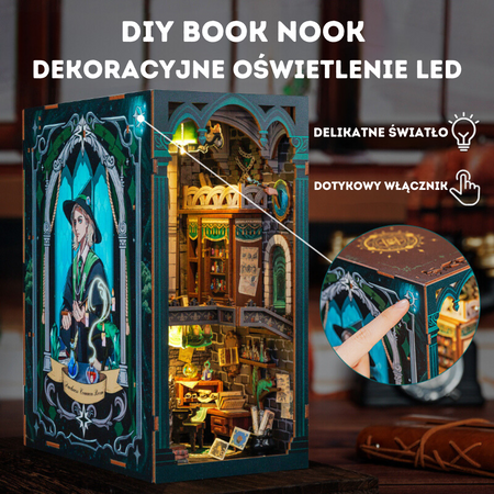 Zestaw Świąteczny Book Nook – Pokój Czarów | Dom Slytherin DIY 3D