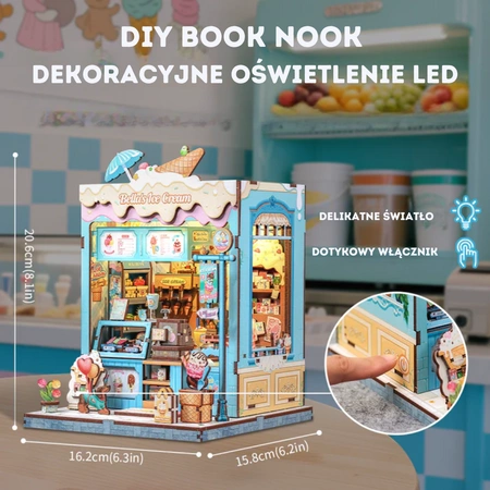 Bella’s Ice Cream – oświetlenie LED i wnętrze