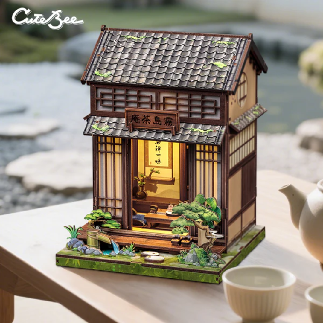 Japońska Herbaciarnia Kirishima Cha-an – DIY Book Nook Puzzle 3D | CuteBee – pomysł na prezent