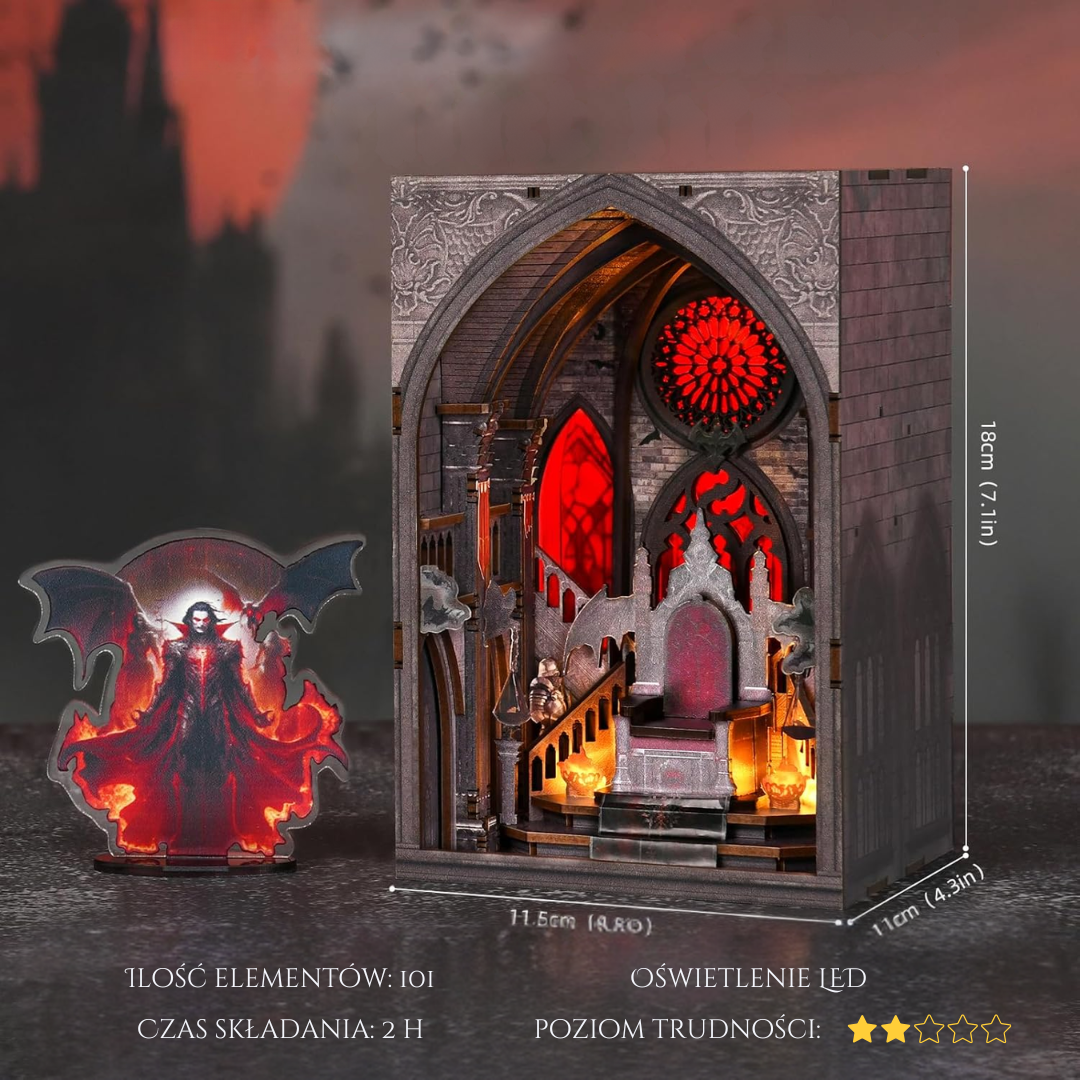 DIY Book Nook - Throne of Blood | Minicity Miniaturowy Domek – wymiary modelu