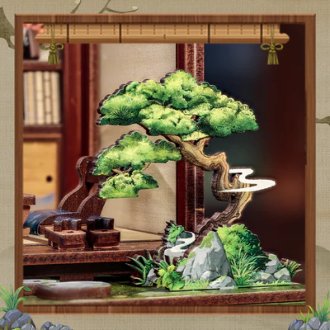 Efekt zen w biblioteczce – Japońska Herbaciarnia Kirishima Cha-an – DIY Book Nook Puzzle 3D | CuteBee