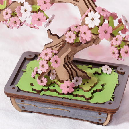 Sakura Bonsai – Puzzle 3D Rolife, drzewko wiśni DIY