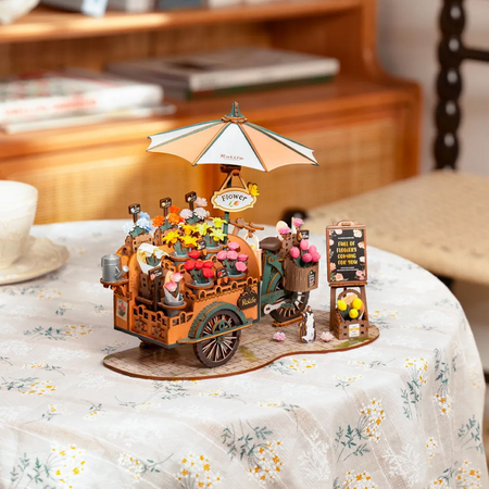 Drewniane Zestaw Puzzle 3d - Stoisko Kwiatowe | Robotime