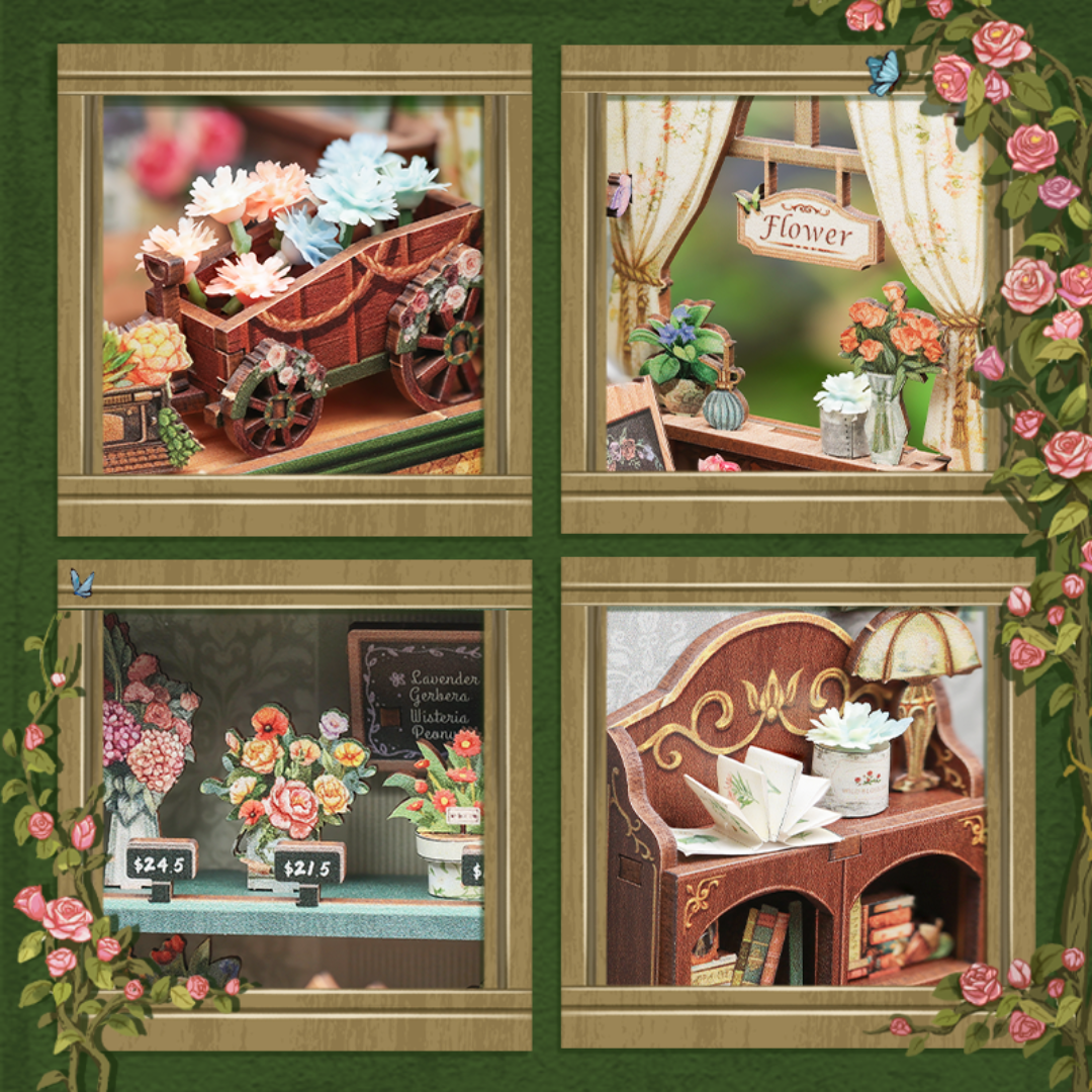 Efekt wow w biblioteczce – DIY Miniaturowy Domek - Blossom Florists I Cutebee