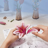 Pink Lily - Puzzle 3D Rowood, drewniany kwiat DIY
