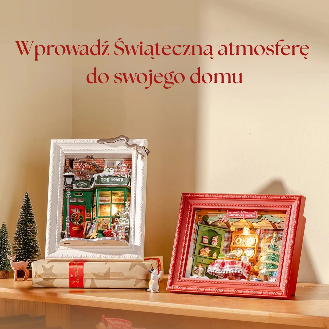 DP005 – opakowanie i gotowa scena w czerwonej ramie