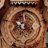 Zegar z Kukułką „Alicja” – Puzzle 3D ROKR, naturalne drewno