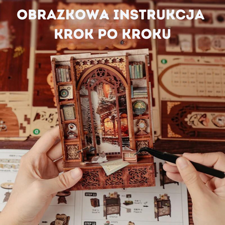 DIY Book Nook Zestaw Świąteczny – Wspomnienia z Retro Księgarni | Cutebee