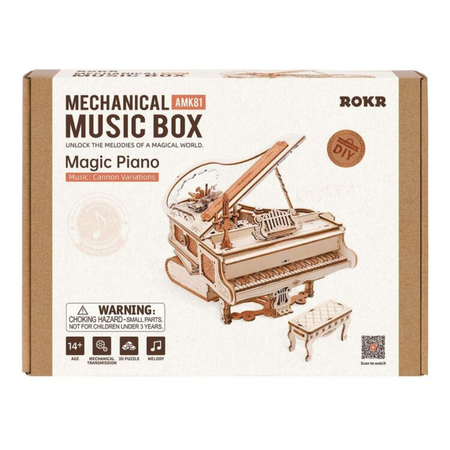 Fortepian z Pozytywką – Puzzle 3D ROKR Magic Piano