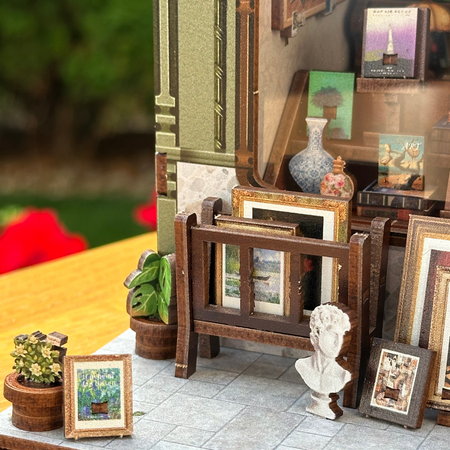 DIY Book Nook - Gallery Bookstore | Cutebee miniaturowy domek puzzle 3D