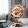 Świecący Globus z Lupą – Puzzle 3D ROKR, lampka LED (180 el.)