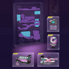 Tor Kulkowy Future City – Puzzle 3D ROKR, marble run z LED (140 el.)