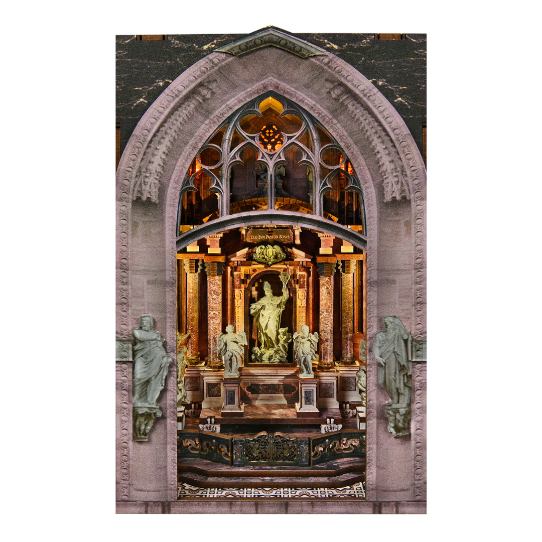 Zajrzyj do wnętrza katedry – Duomo di Milano – DIY Book Nook Minicity | Puzzle 3D Prezent