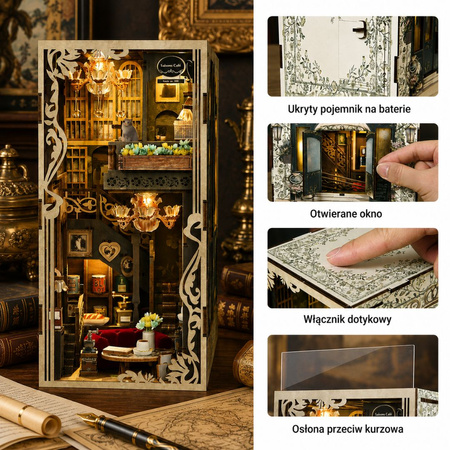 MiniCity DIY – Book Nook „Saisons Café” Kawiarnia z LED