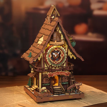 Zegar z Kukułką (wersja II) – Puzzle 3D ROKR z LED
