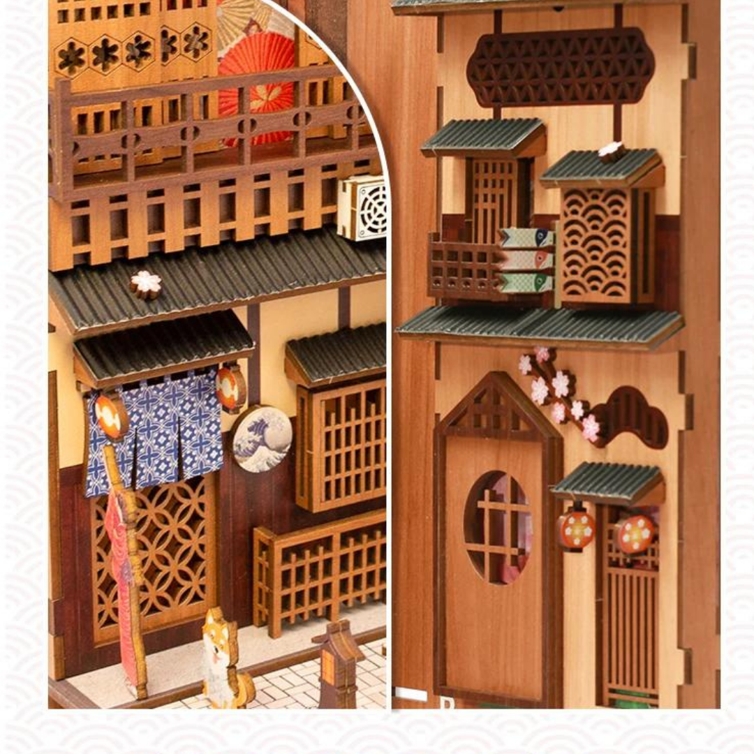 Kwitnąca wiśnia – Japoński Styl – DIY Book Nook Puzzle 3D | CuteBee