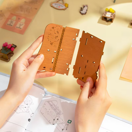 Stoisko Kwiatowe – Puzzle 3D Robotime, dekoracja DIY (187 el.)