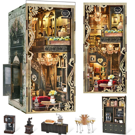 MiniCity DIY – Book Nook „Saisons Café” Kawiarnia z LED