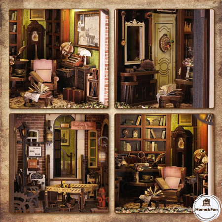 DIY Book Nook Zestaw Świąteczny - Agencja Detektywistyczna | Cutebee Miniaturowy Domek