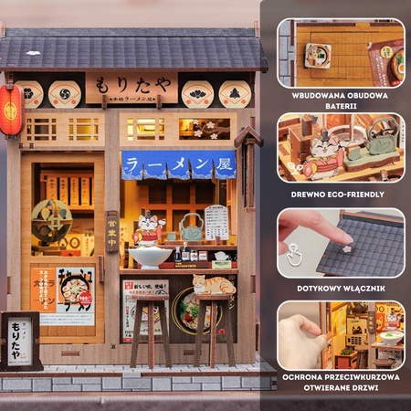Zestaw Świąteczny Book Nook – Morita Ramen Shop | Cutebee Miniaturowy domek