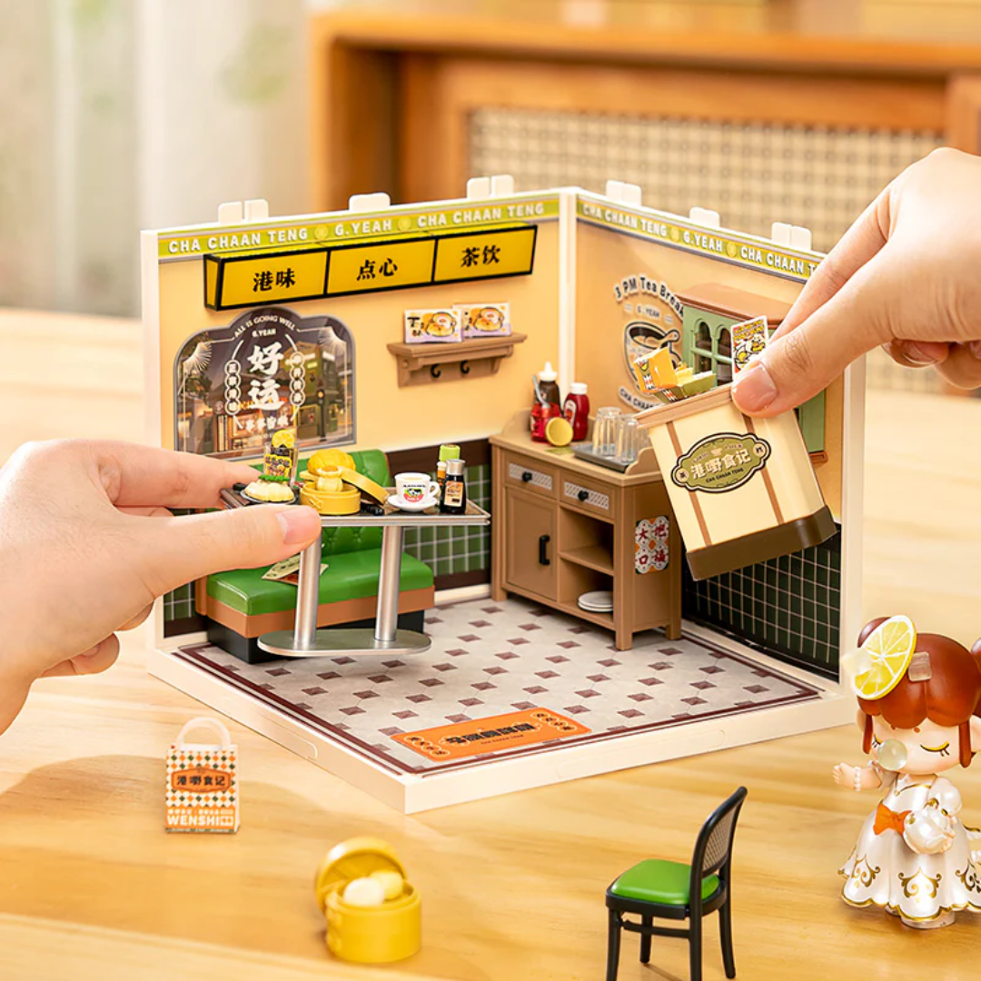 Miniaturowa uliczka do rozbudowy – Mini Domek 3D - Hong Kong Bites Cafe I Rolife