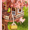 Drewniany Zestaw Puzzle 3D - Sakura Tree House | Rolife