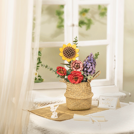 Bukiet Kwiatów Flower Bouquet – Puzzle 3D Rowood (581 el.)