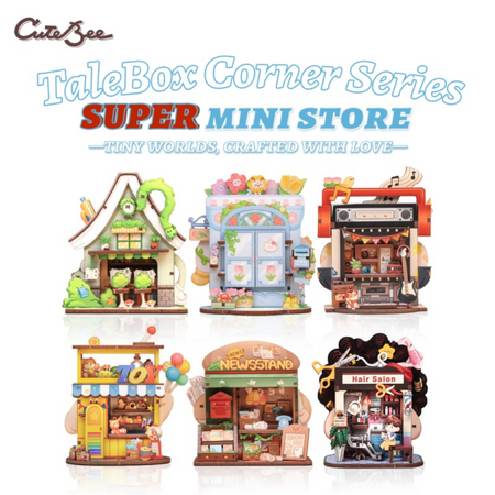 Kiosk Newsstand TaleBox – Puzzle 3D Cutebee, domek DIY