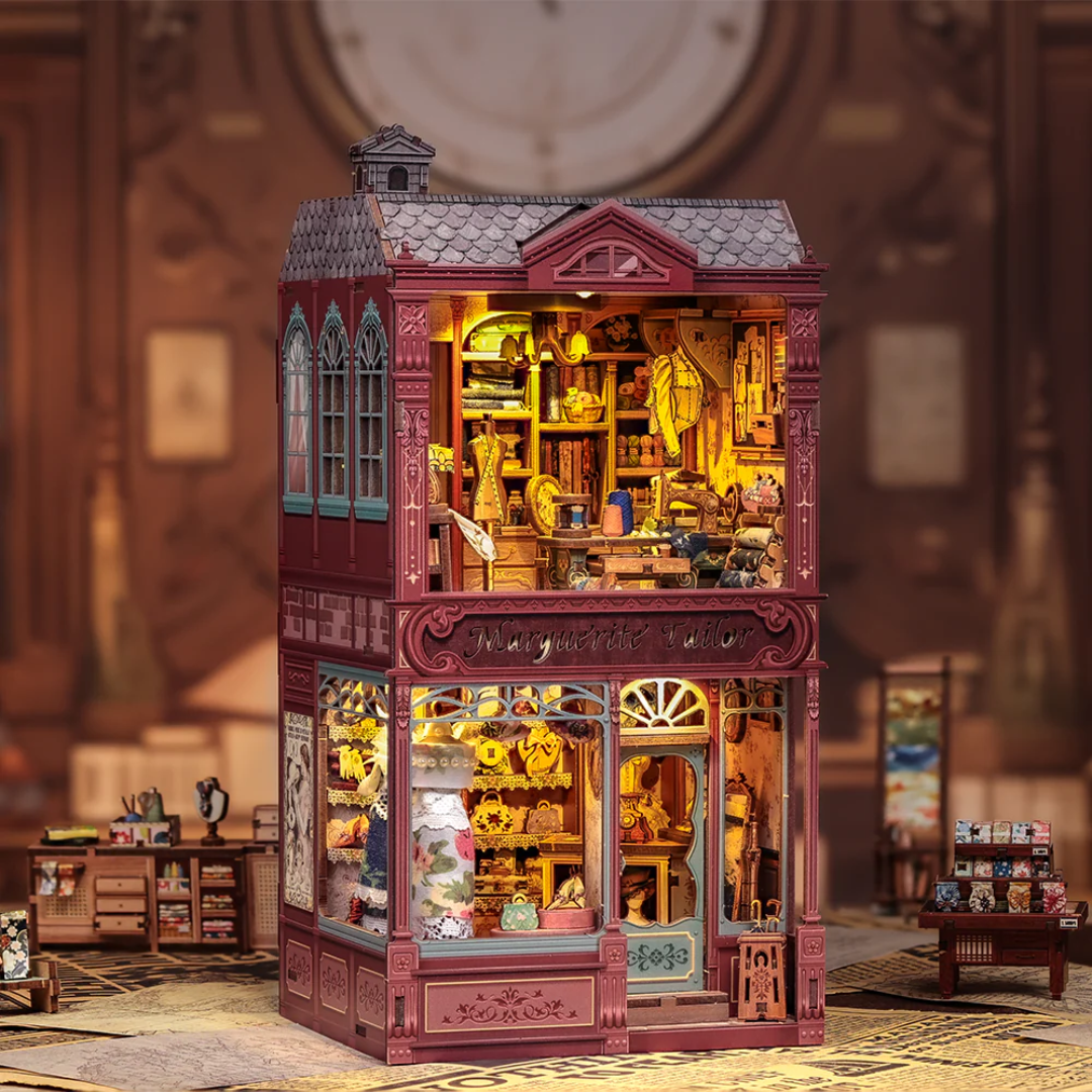 Marguerite Tailor CuteBee DIY Book Nook – Puzzle 3D Prezent – oświetlenie LED po zmroku
