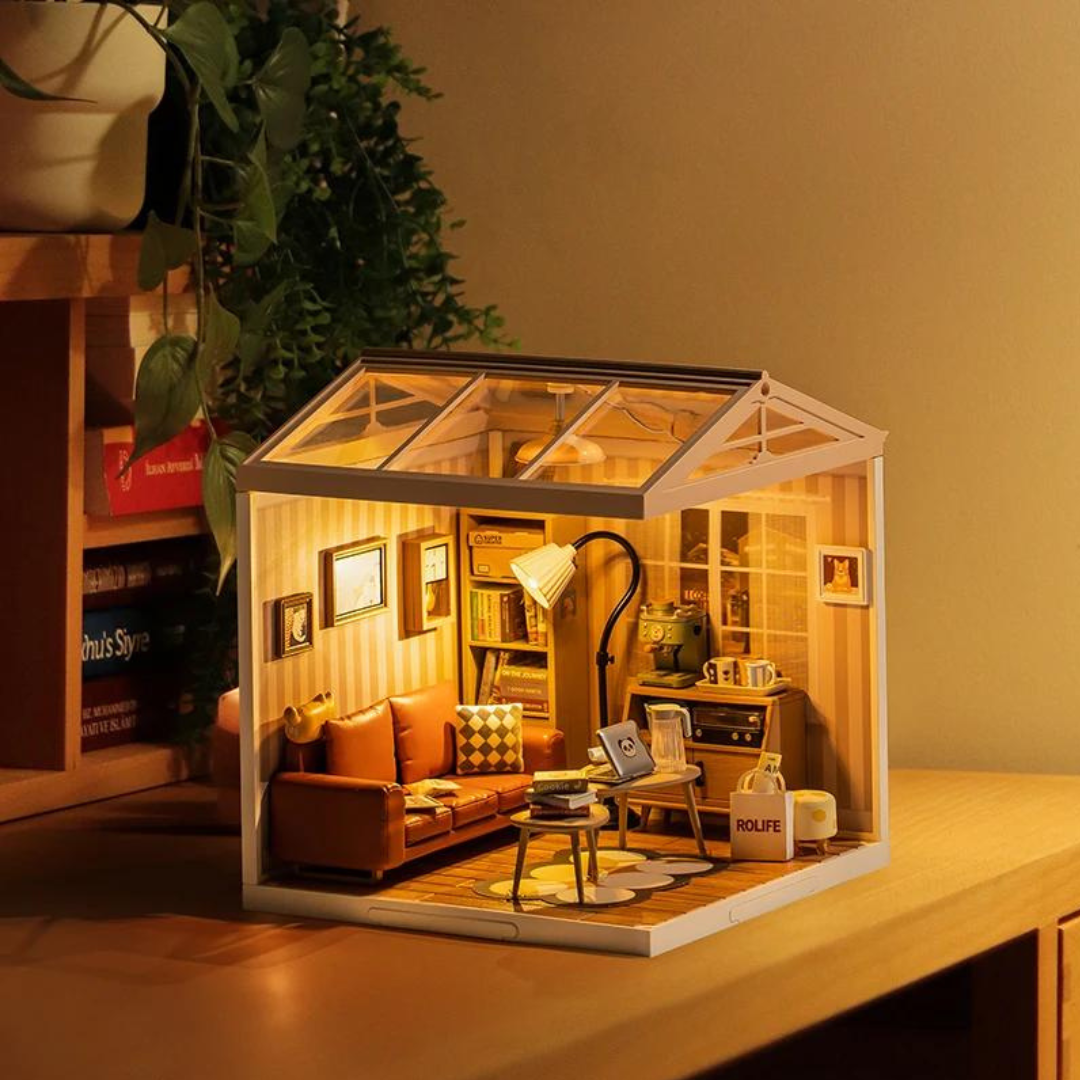 Mini Domek 3d - Salon | Rolife – oświetlenie LED po zmroku