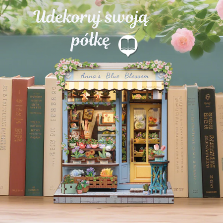 DIY Book Nook - Błękitna Kwiaciarnia Anny | Cutebee