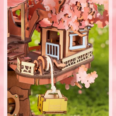 Drewniany Zestaw Puzzle 3D - Sakura Tree House | Rolife