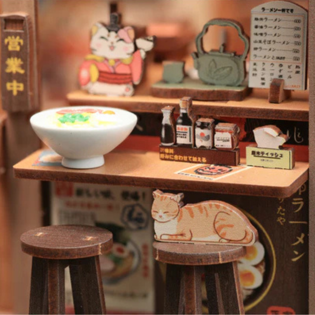 Uliczka z Japonii – Morita Ramen Shop – DIY Book Nook Puzzle 3D | CuteBee