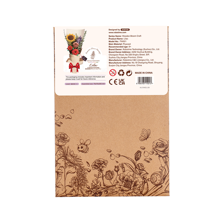 Bez Lilac – Puzzle 3D Rowood, drewniany kwiat DIY, nie więdnie