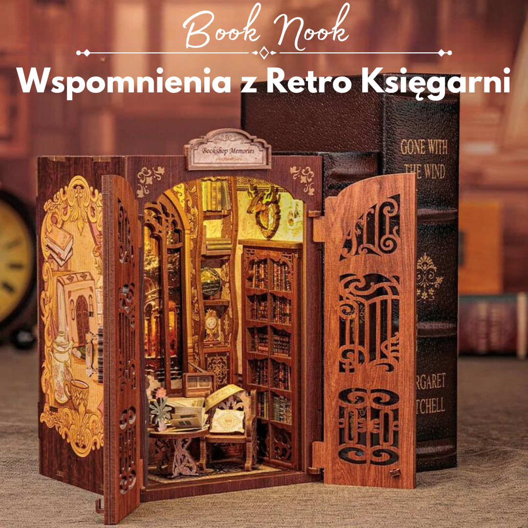DIY Book Nook - Wspomnienia z Retro Księgarni | Cutebee – pomysł na prezent