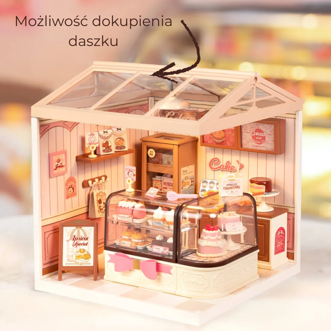 Mini Domek 3D - Cukiernia Tasty Cake Shop | Rolife – oświetlenie LED po zmroku
