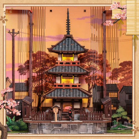 Twilight Sakura Path – DIY Book Nook CuteBee | Puzzle 3D Prezent