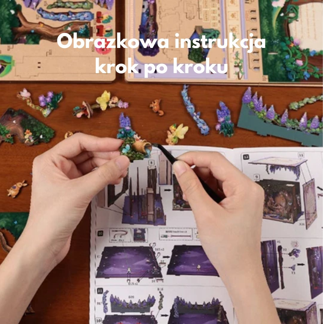 A Midsummer Night's Dream – DIY Book Nook CuteBee | Puzzle 3D Prezent – instrukcja krok po kroku