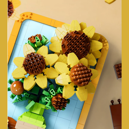 DIY Mini Klocki Obraz 3D - Słoneczniki