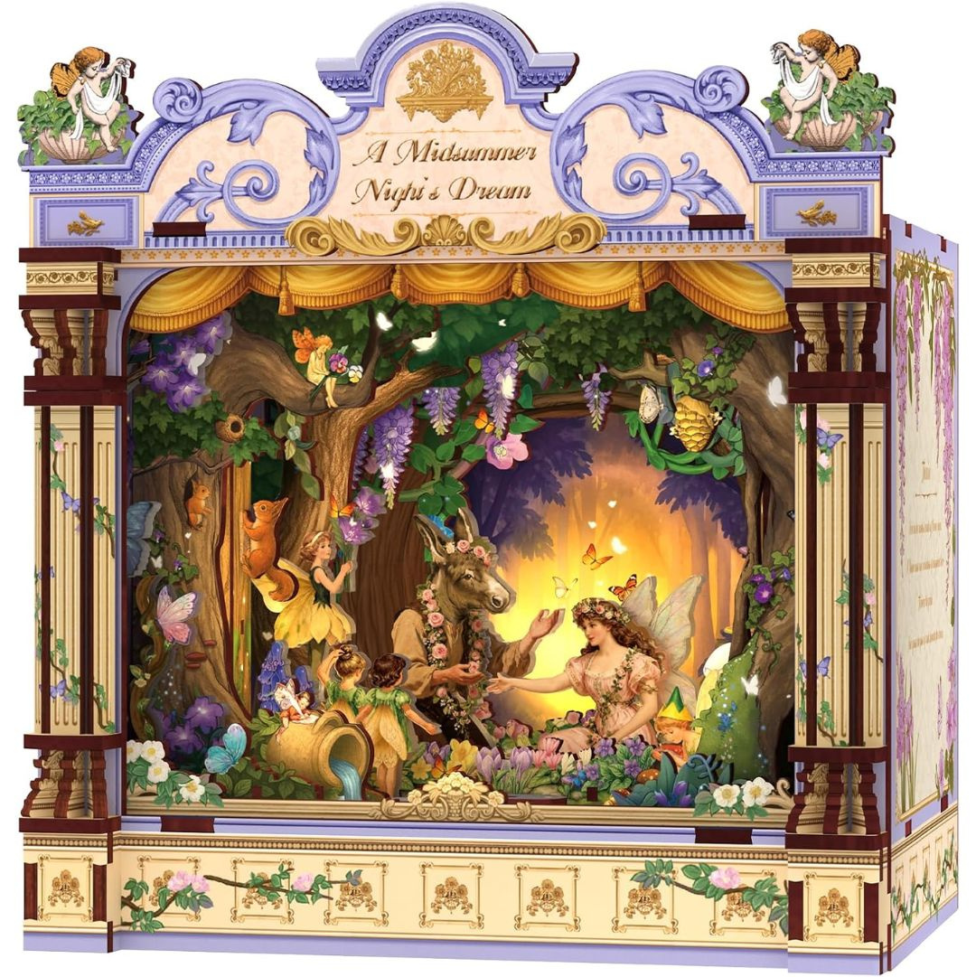 Detale zaczarowanego lasu – A Midsummer Night's Dream – DIY Book Nook CuteBee | Puzzle 3D Prezent