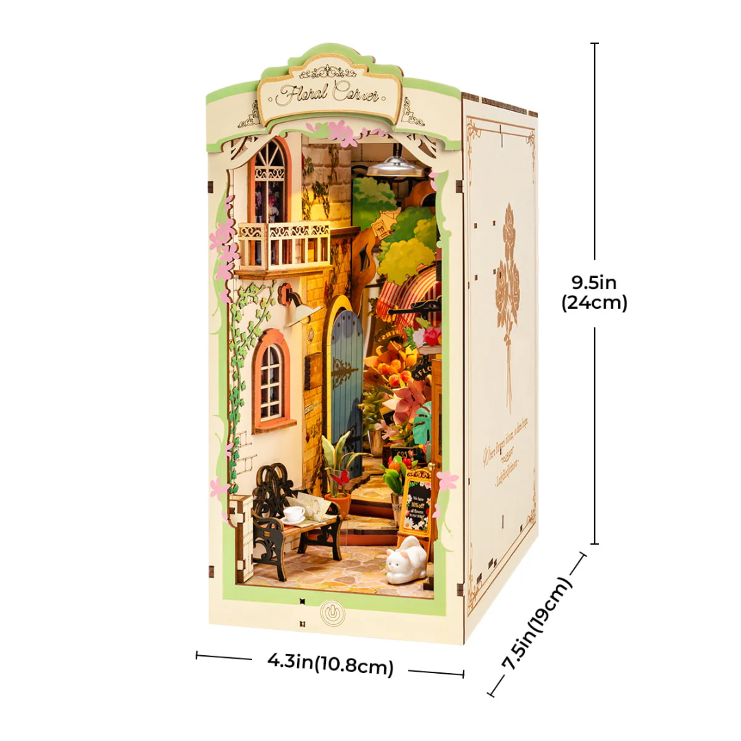 DIY Book Nook - Kwiaciarnia Floral Corner | Rolife – wymiary modelu