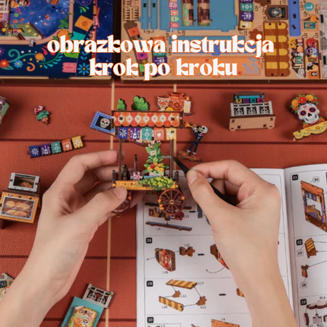 Piekarnia na piętrze – Plaza de los Muertos - DIY Book Nook | Cutebee Miniaturowy Domek