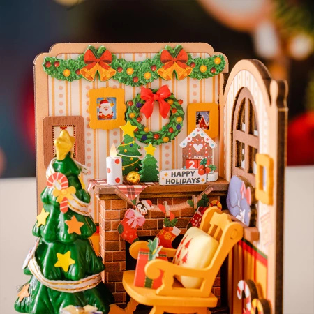 Mini Domek 3D - Christmas Fireplace | Rolife