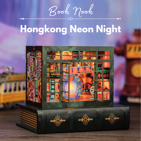 DIY Book Nook - Hongkong Neon Night | Cutebee