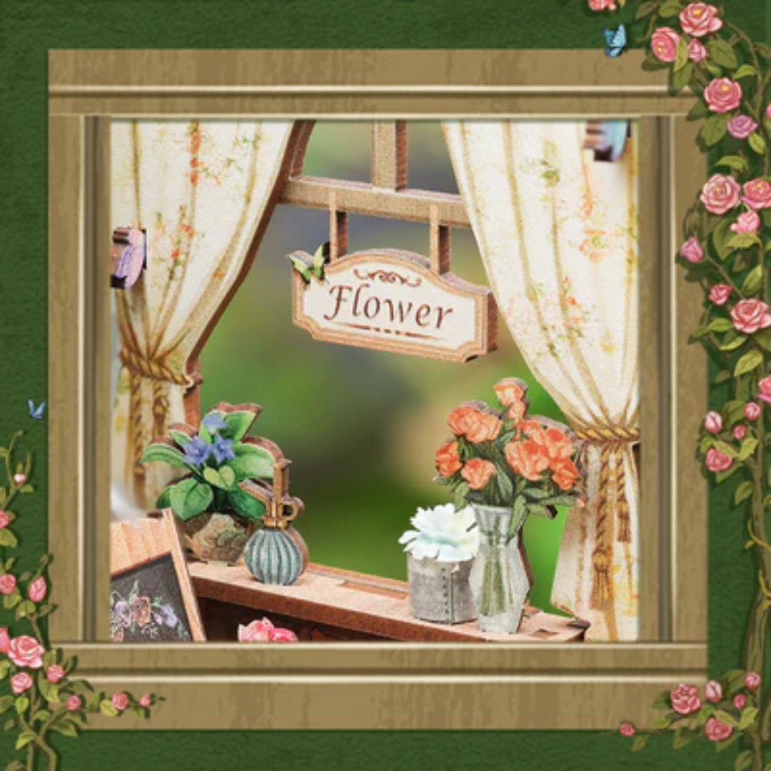 Wnętrze pełne detali – DIY Miniaturowy Domek - Blossom Florists I Cutebee