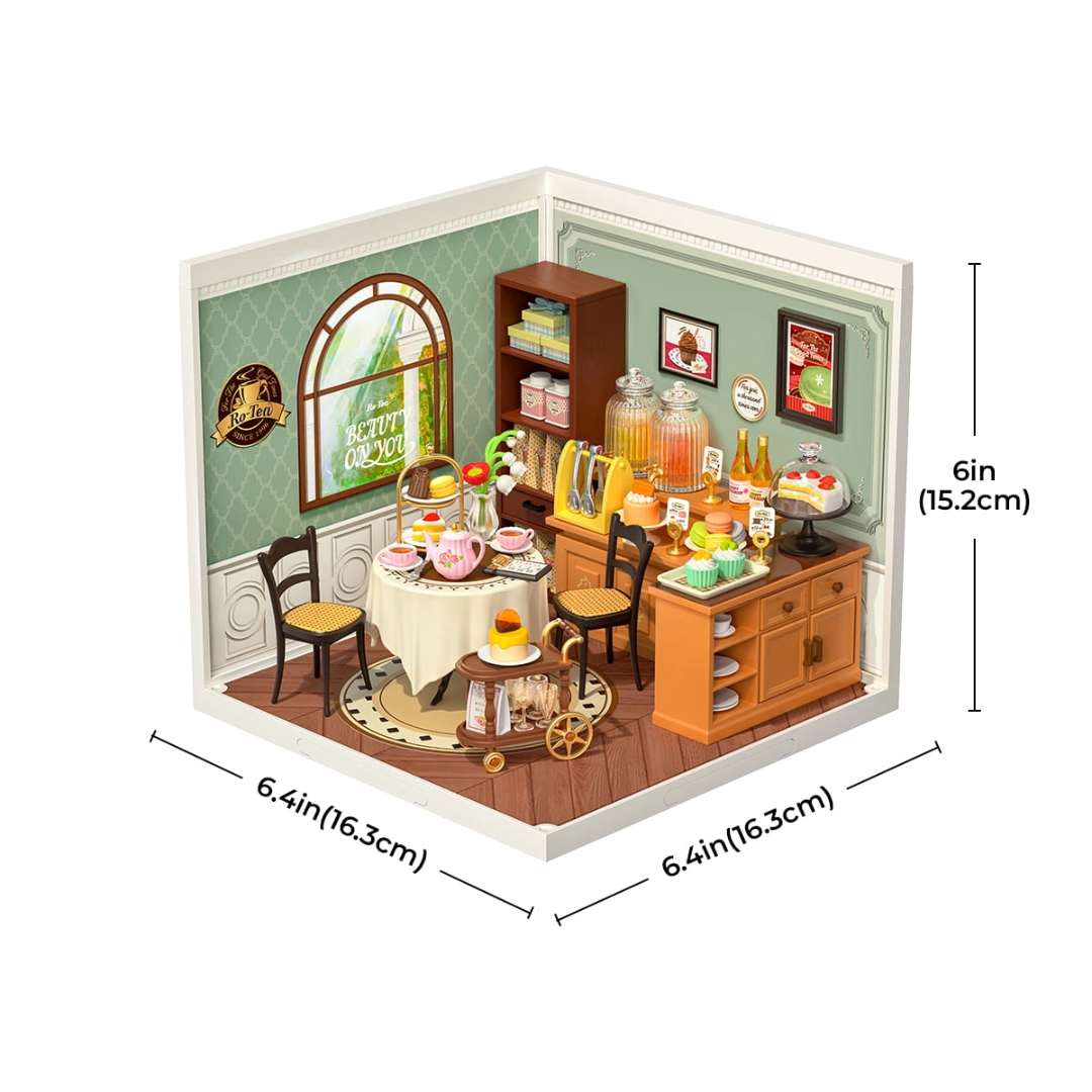Mini Domek 3D - Herbaciarnia Sweet Sips Tea | Rolife – wymiary modelu