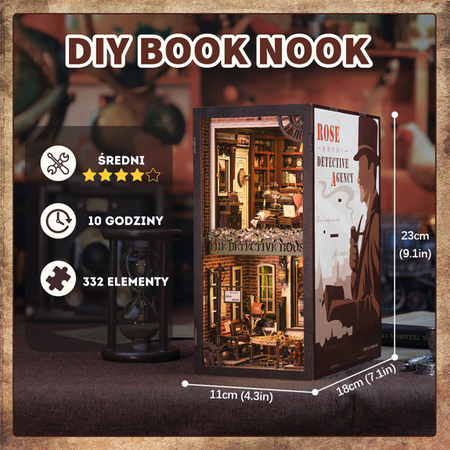 DIY Book Nook Zestaw Urodzinowy - Agencja Detektywistyczna