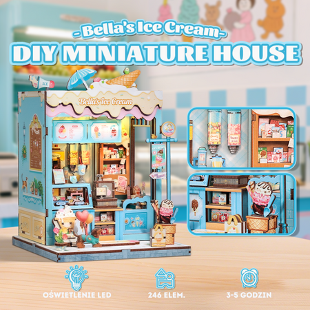 DIY Book Nook - Lodziarnia (Bella's Ice Cream) | Cutebee