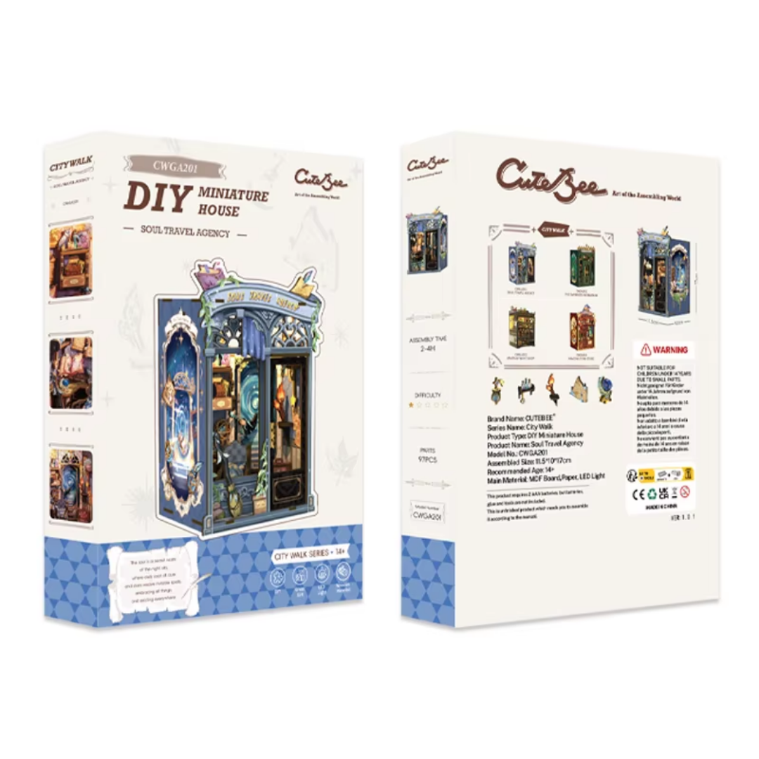 Rekwizyty do odkrywania – DIY Book Nook - Agencja Podróży Dusz Nowa Wersja | Cutebee Miniaturowy Domek